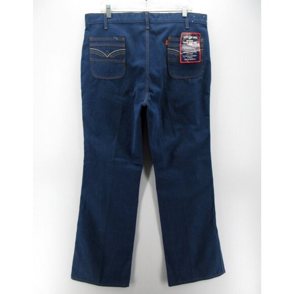 VINTAGE Levis Jeans 38X31 Bootcut Denim Orange Tab Western Pants NEW - Picture 5 of 10